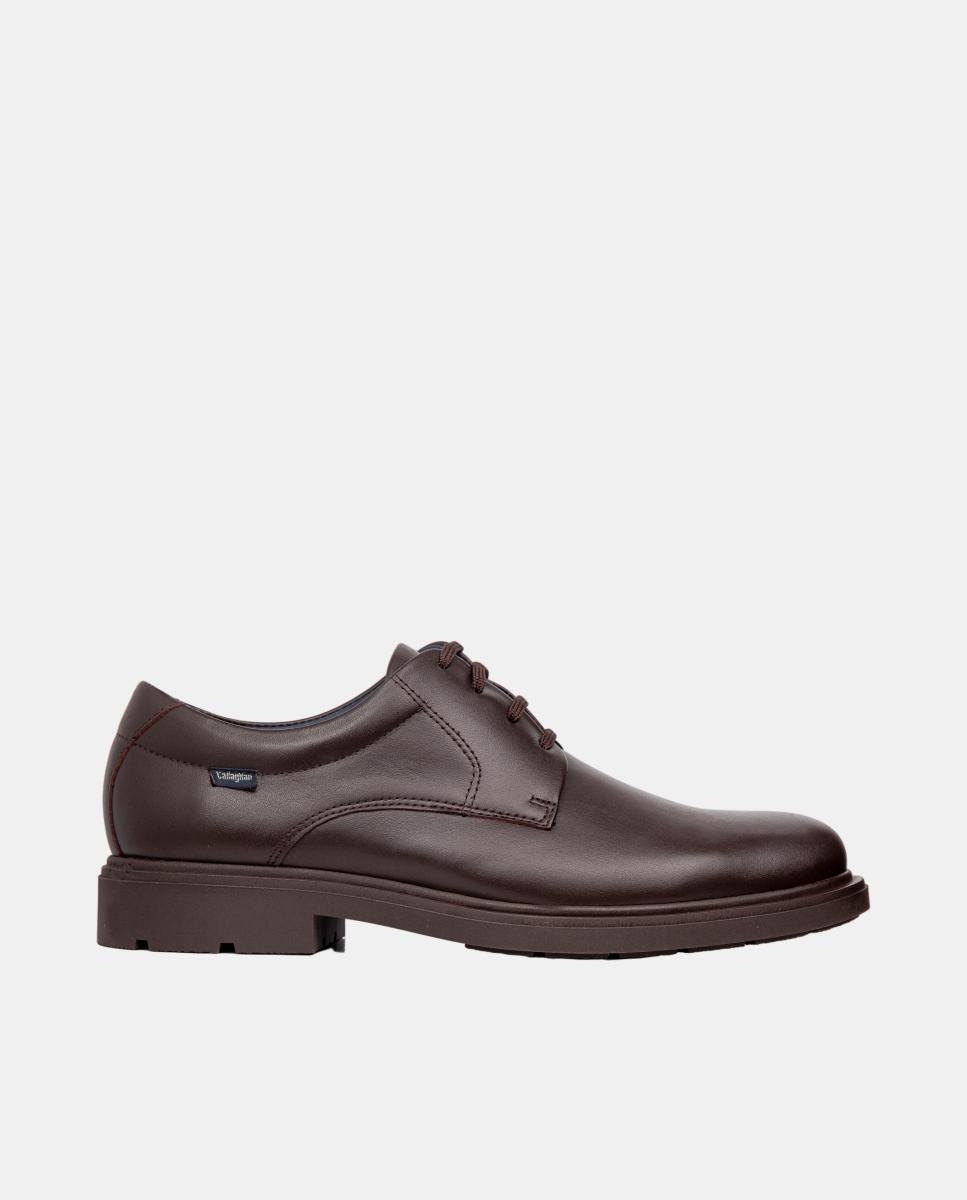 Imagen 0 de Zapato de cordones de hombre de piel Marrón