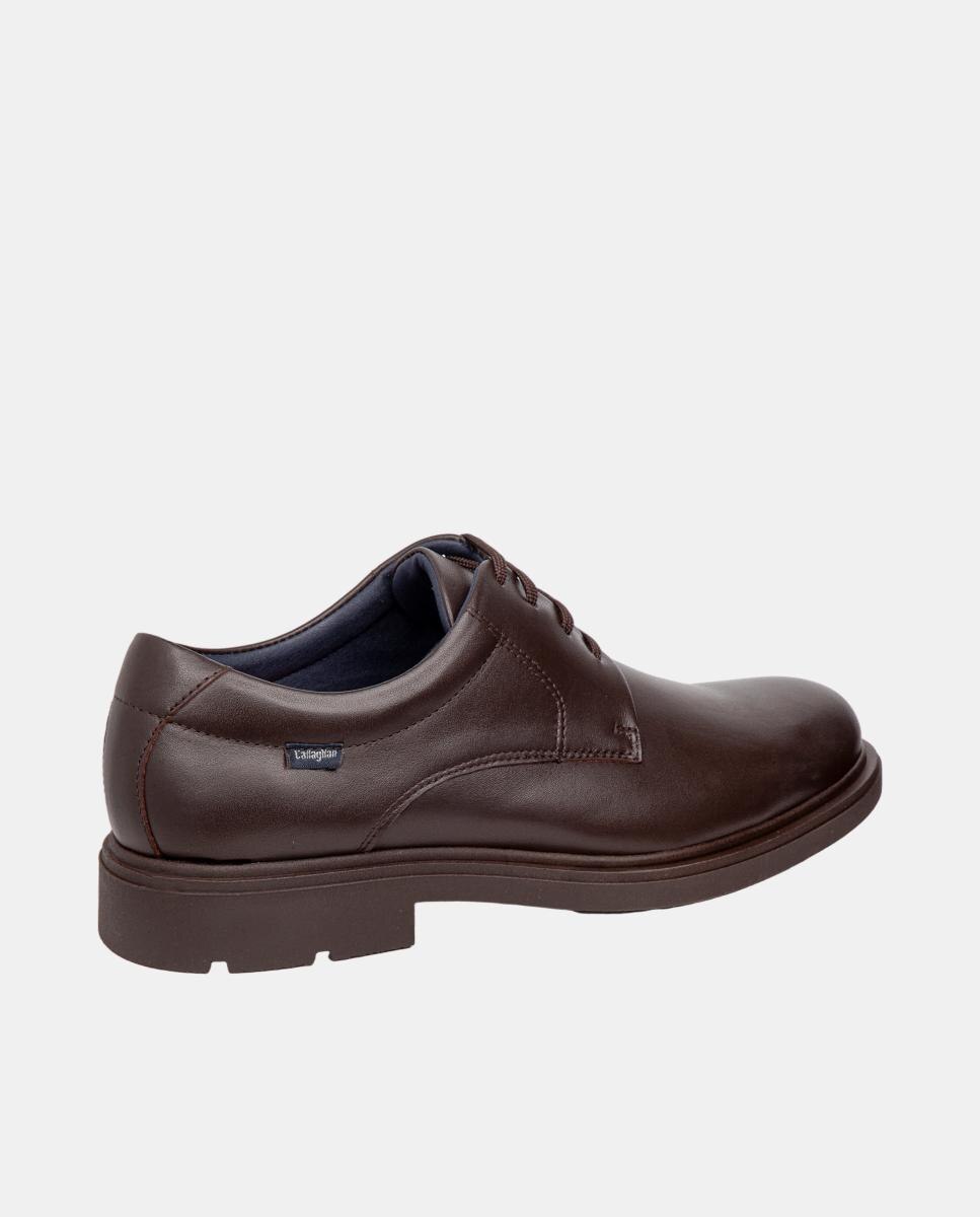 Zapato de cordones de hombre de piel - Callaghan - Marrón Marrón-3