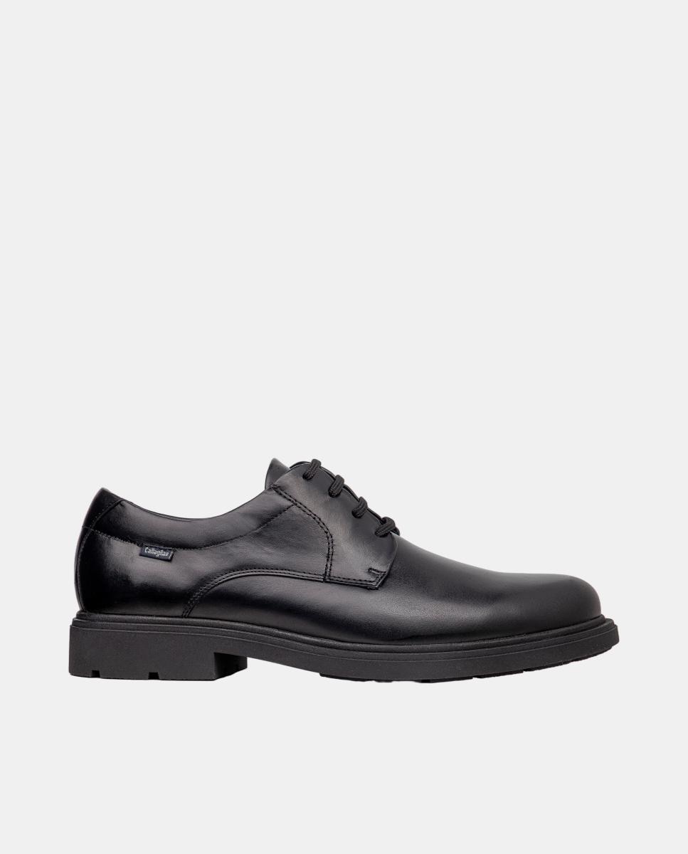 Zapato de cordones de hombre de piel - Callaghan - Negro Negro-1