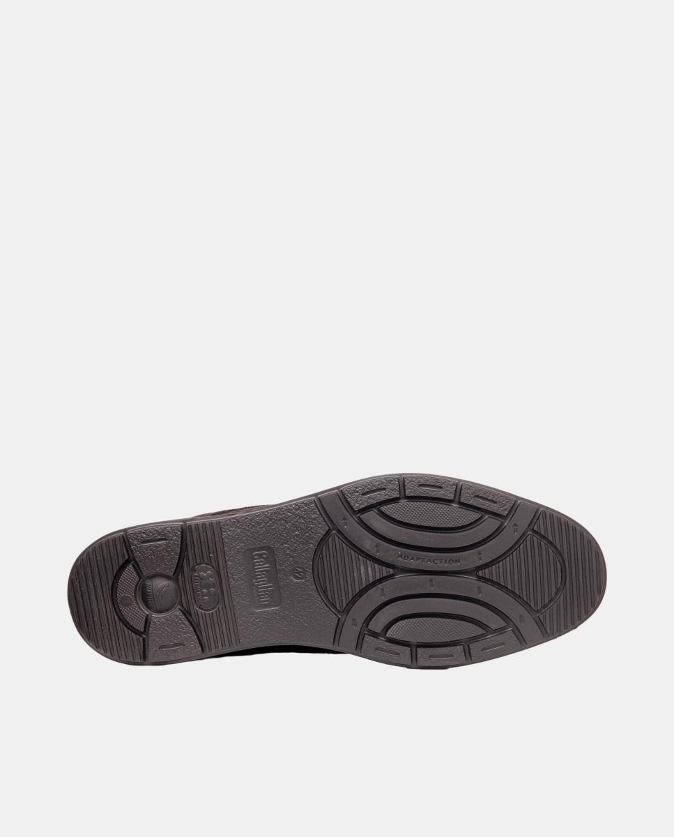 Sapatos de Atacadores Tipo Blucher em Camurça Castanho-4