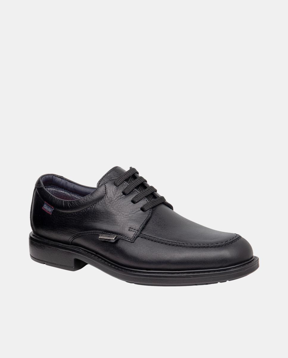 Sapatos de Atacadores em Pele Repelente à Água Preto-2