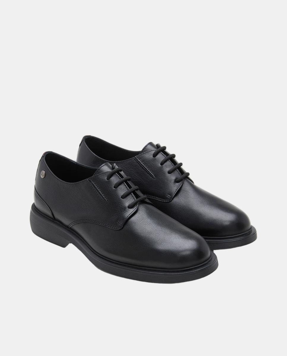Bluchers de Pala Lisa em Napa Preto-2