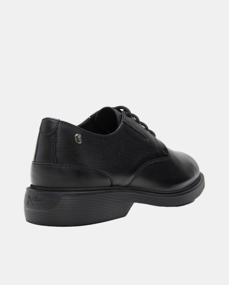 Bluchers de Pala Lisa em Napa Preto-4