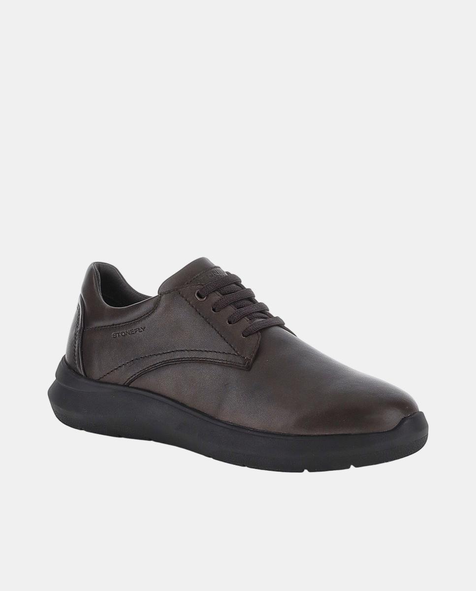Bluchers em Pele Castanho-escuro-2