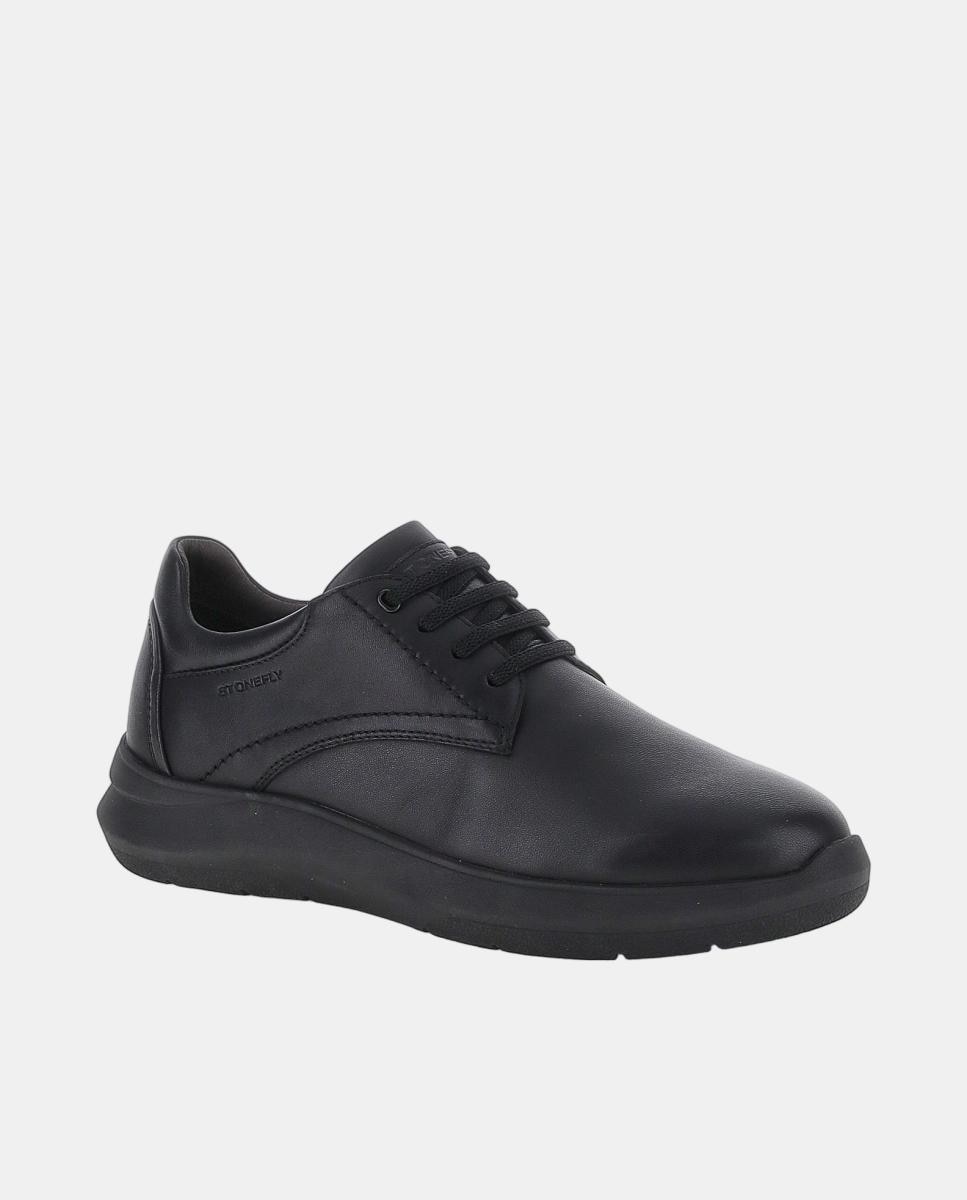 Blucher de hombre en piel - Stonefly - Negro Negro-2