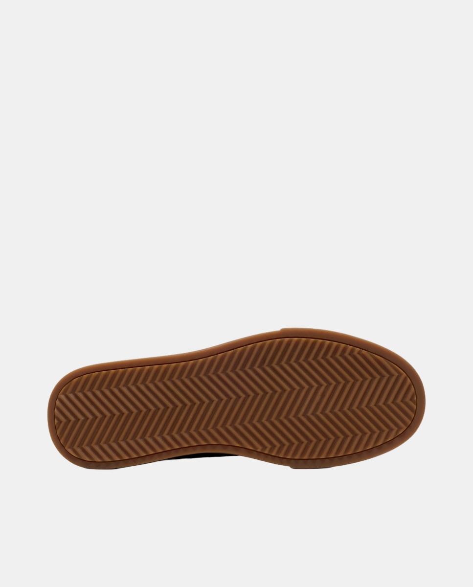 Sapatos de Atacadores em Pele com Sola de Borracha Castanho-3