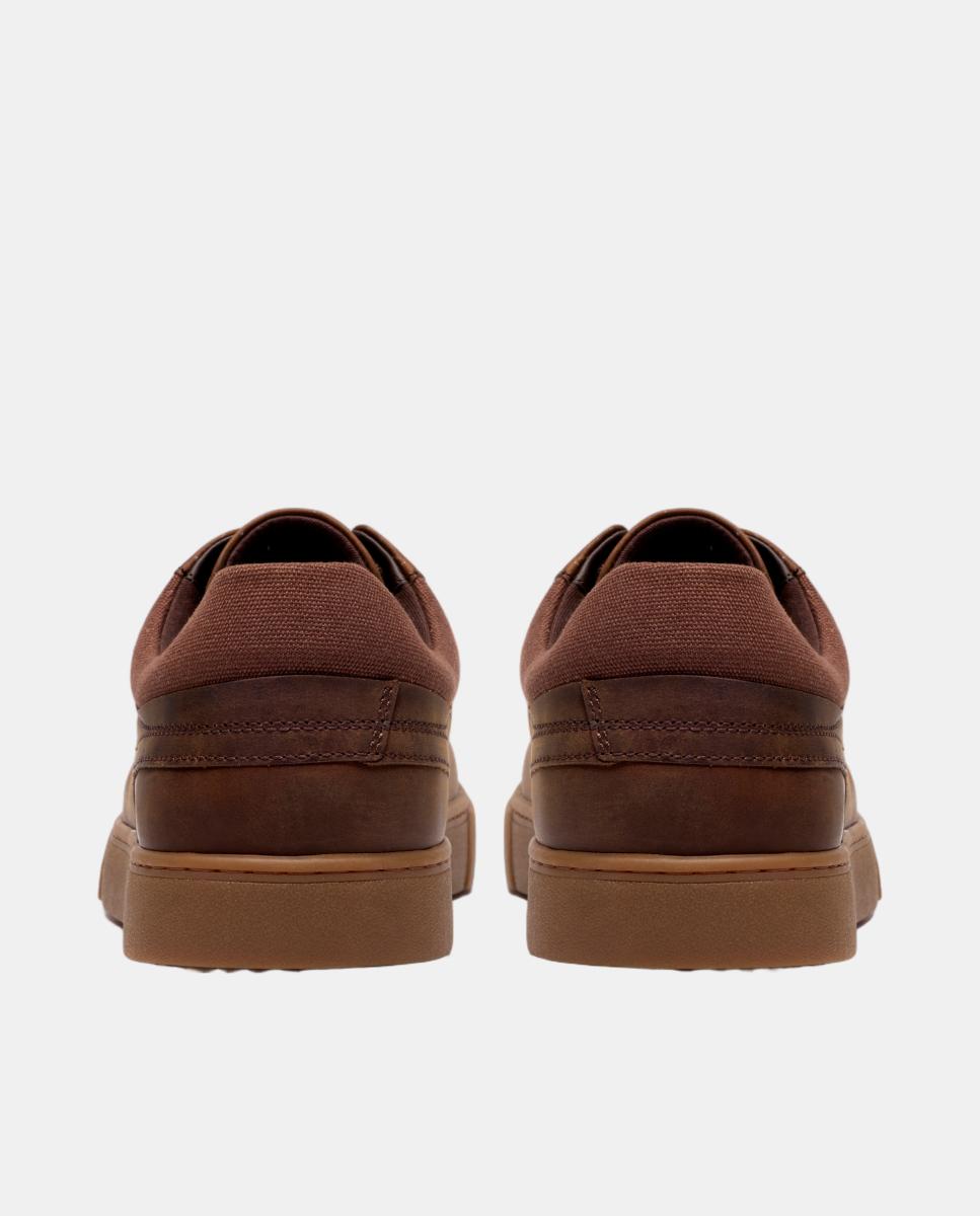 Sapatos de Atacadores em Pele com Sola de Borracha Castanho-5