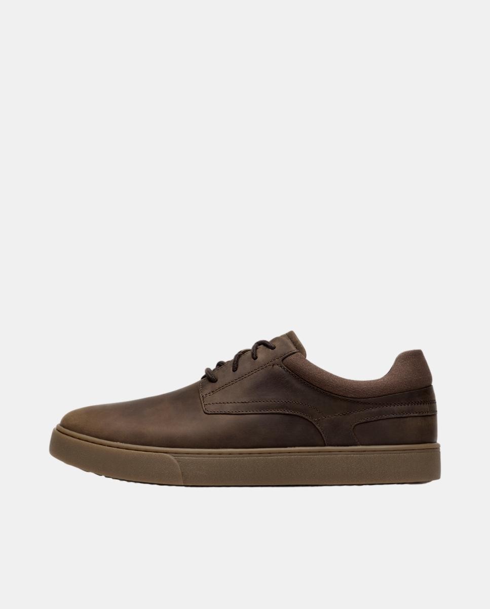 Sapatos de Atacadores em Pele com Sola de Borracha Verde-militar-2