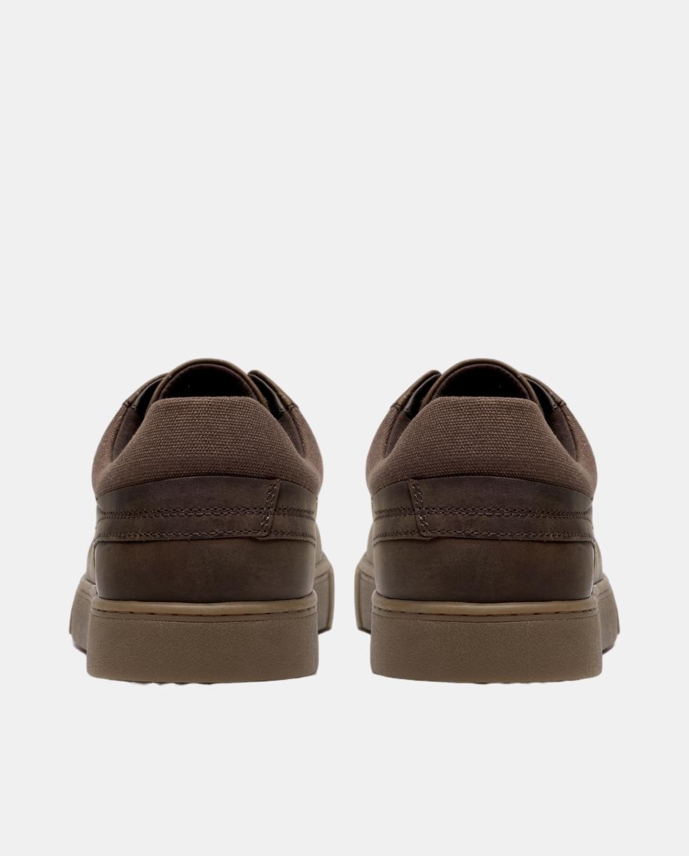 Sapatos de Atacadores em Pele com Sola de Borracha Verde-militar-5