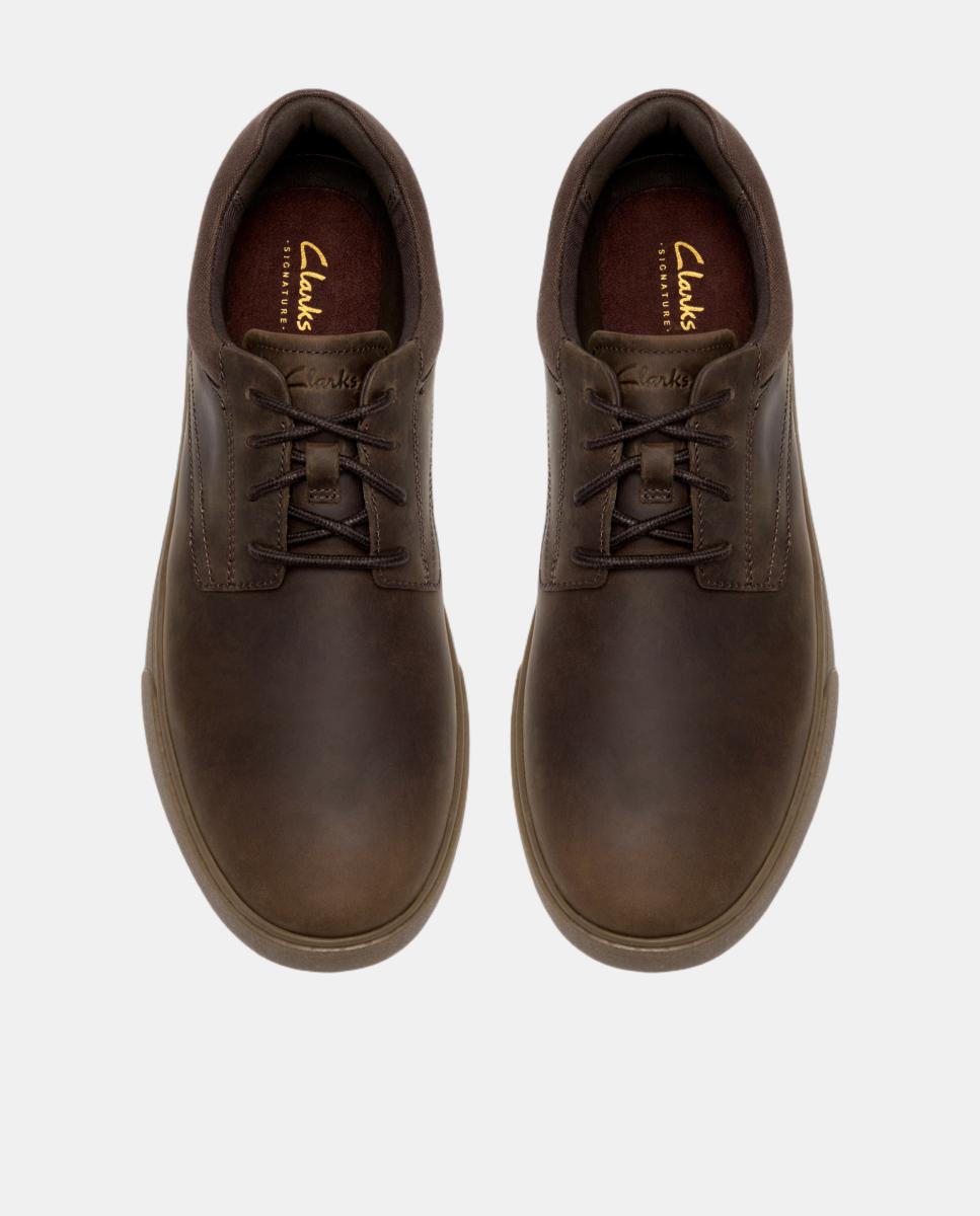 Sapatos de Atacadores em Pele com Sola de Borracha Verde-militar-6