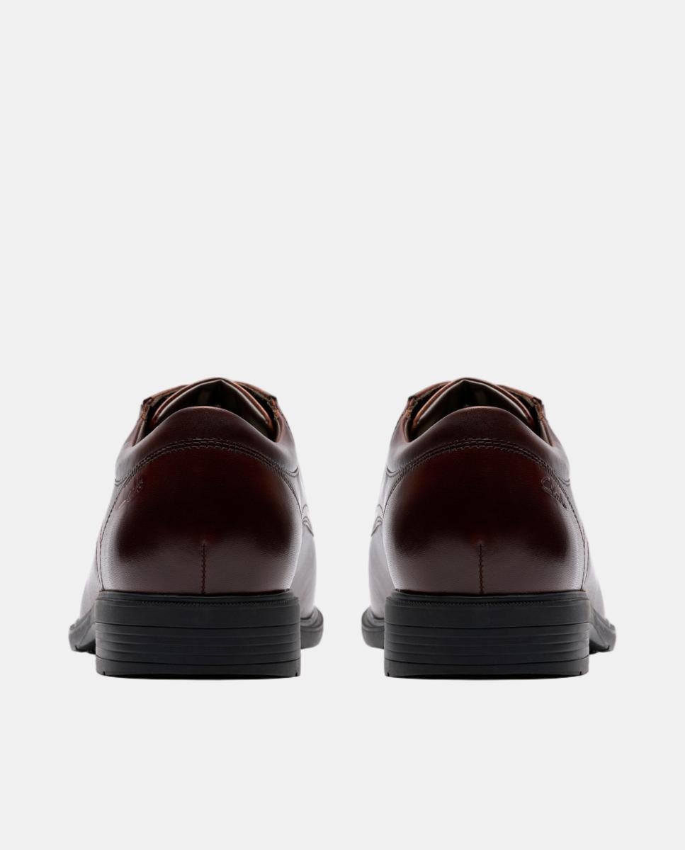 Sapatos de Atacadores em Pele com Sola de Borracha Castanho-chocolate-5