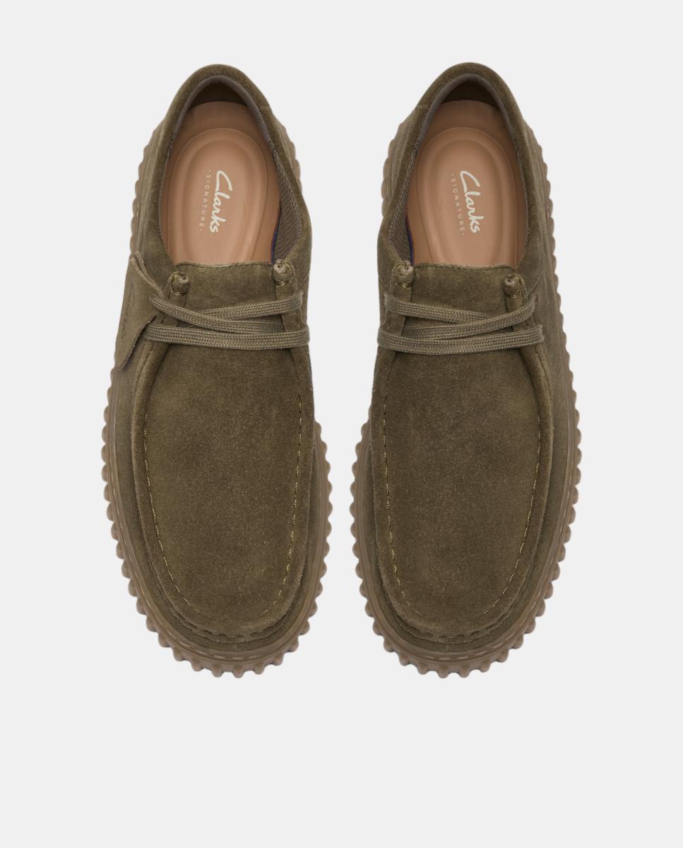 Sapatos Torhill em Croute com Fecho de Atacadores Verde-escuro-6