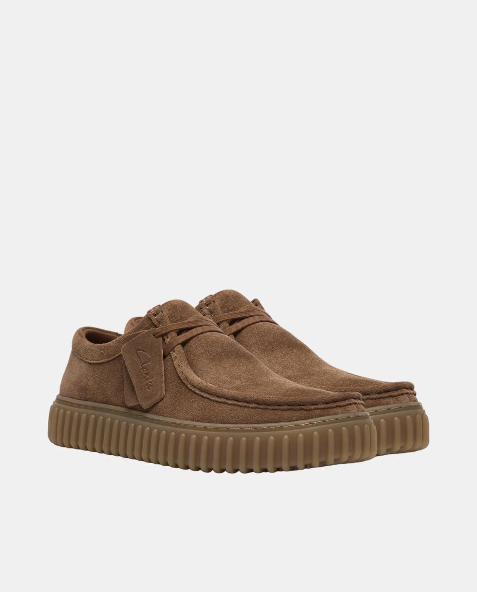 Sapatos Torhill em Croute com Fecho de Atacadores Castanho caramelo-4