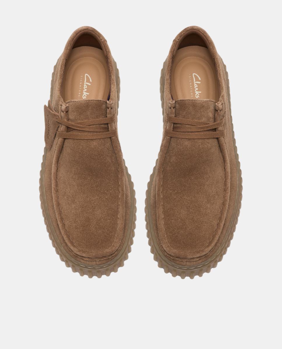 Sapatos Torhill em Croute com Fecho de Atacadores Castanho caramelo-6