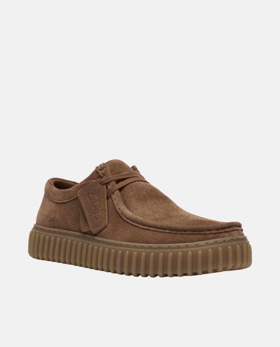 Sapatos Torhill em Croute com Fecho de Atacadores Castanho caramelo-7