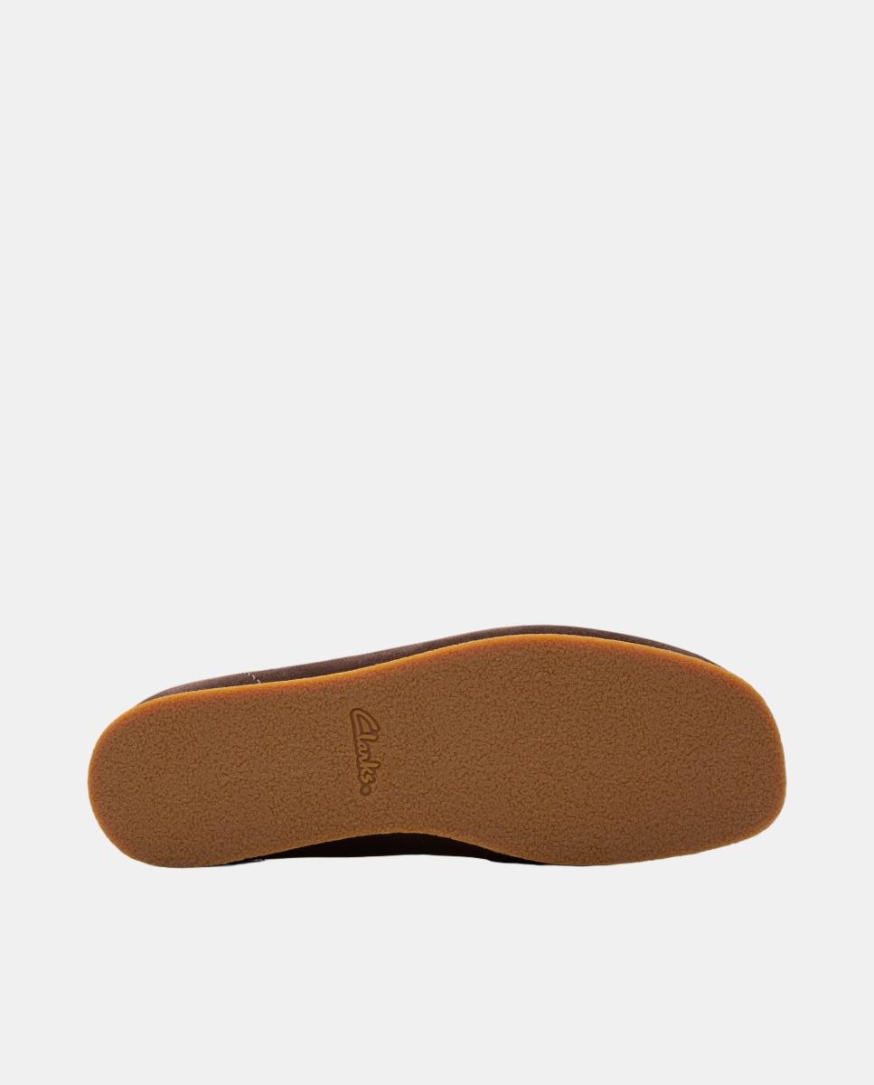 Sapatos Wallabee EVO em Pele com Fecho de Atacadores Castanho-escuro-3