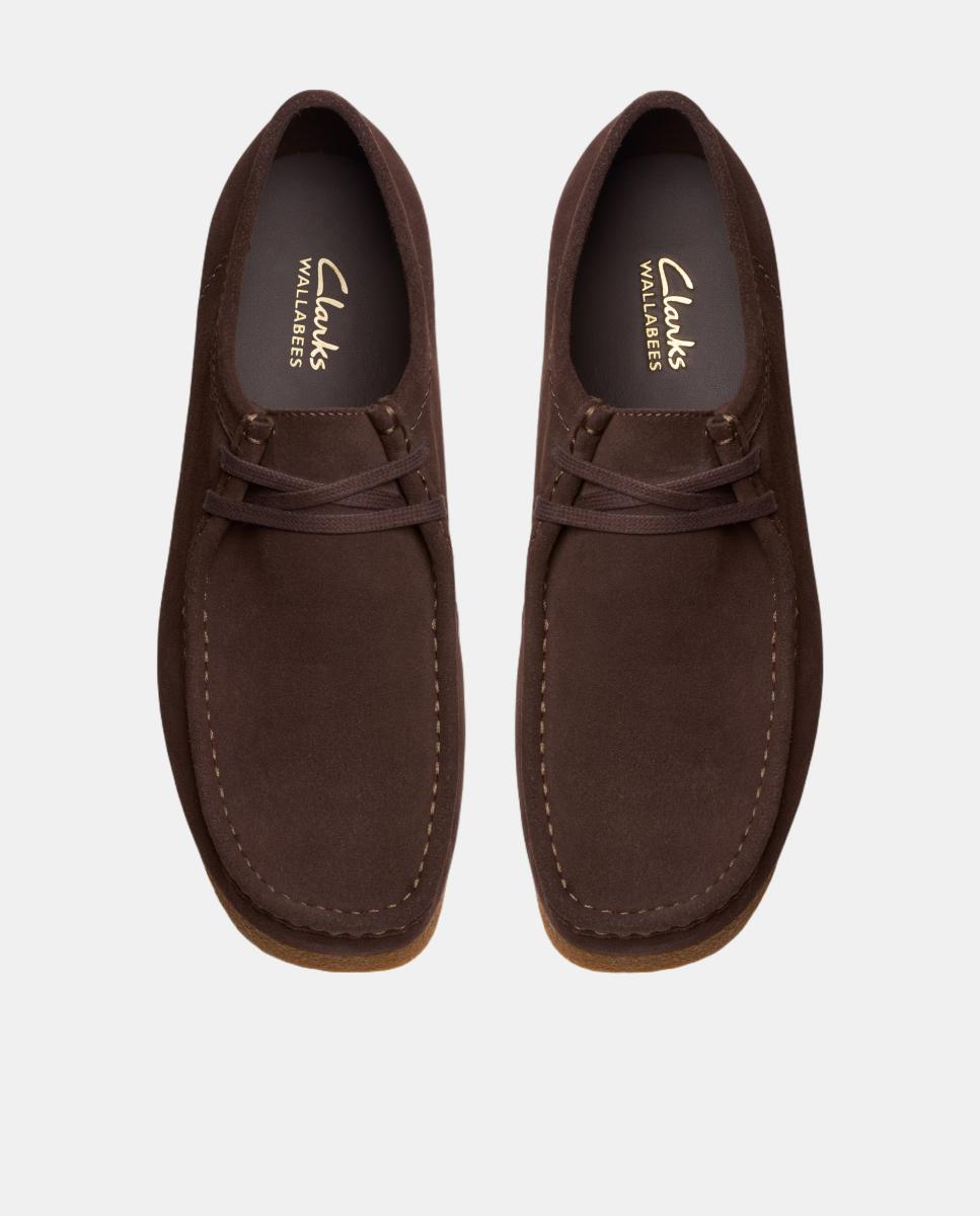 Sapatos Wallabee EVO em Pele com Fecho de Atacadores Castanho-escuro-6