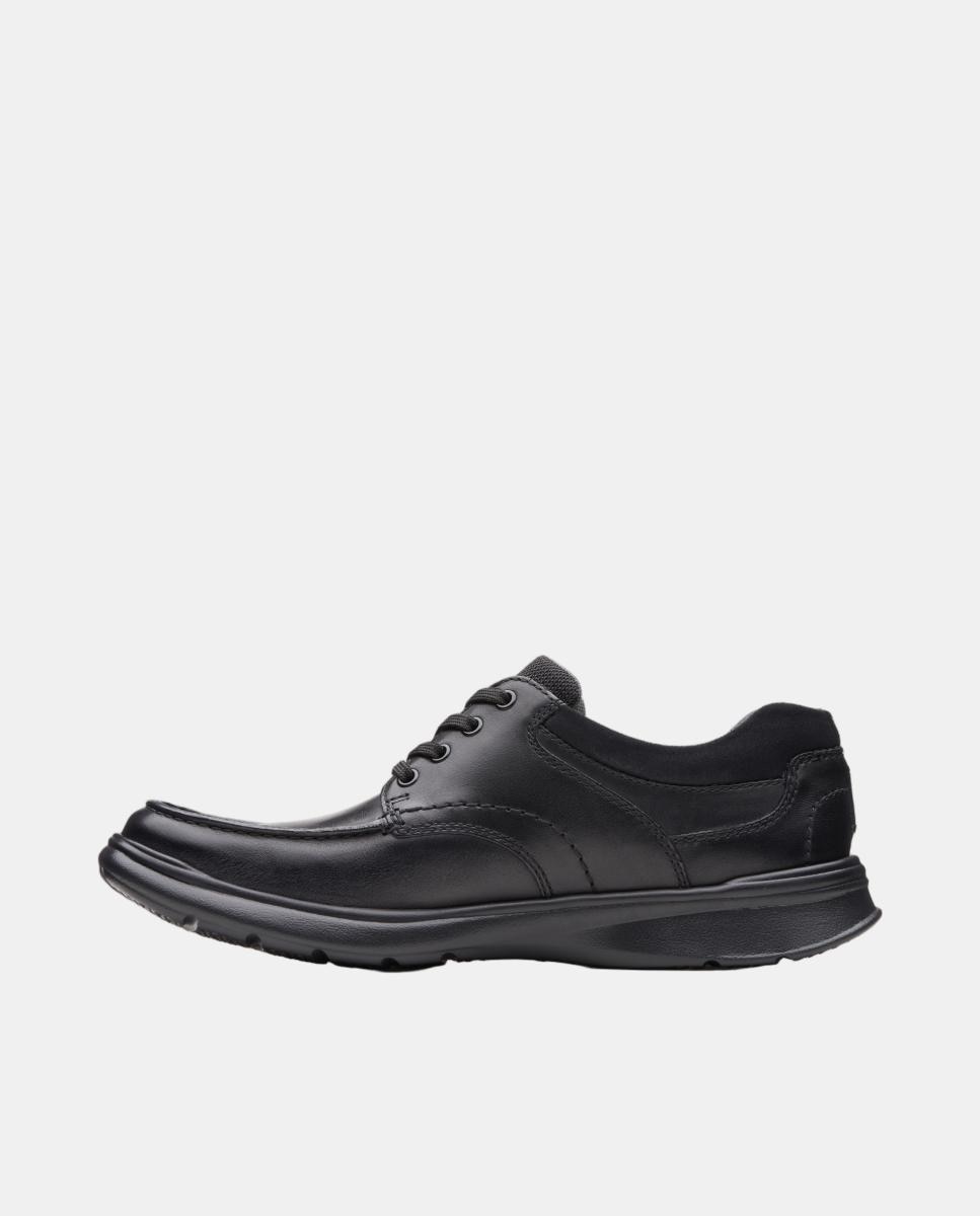 Sapatos de Atacadores em Pele com Sola EVA Preto-2