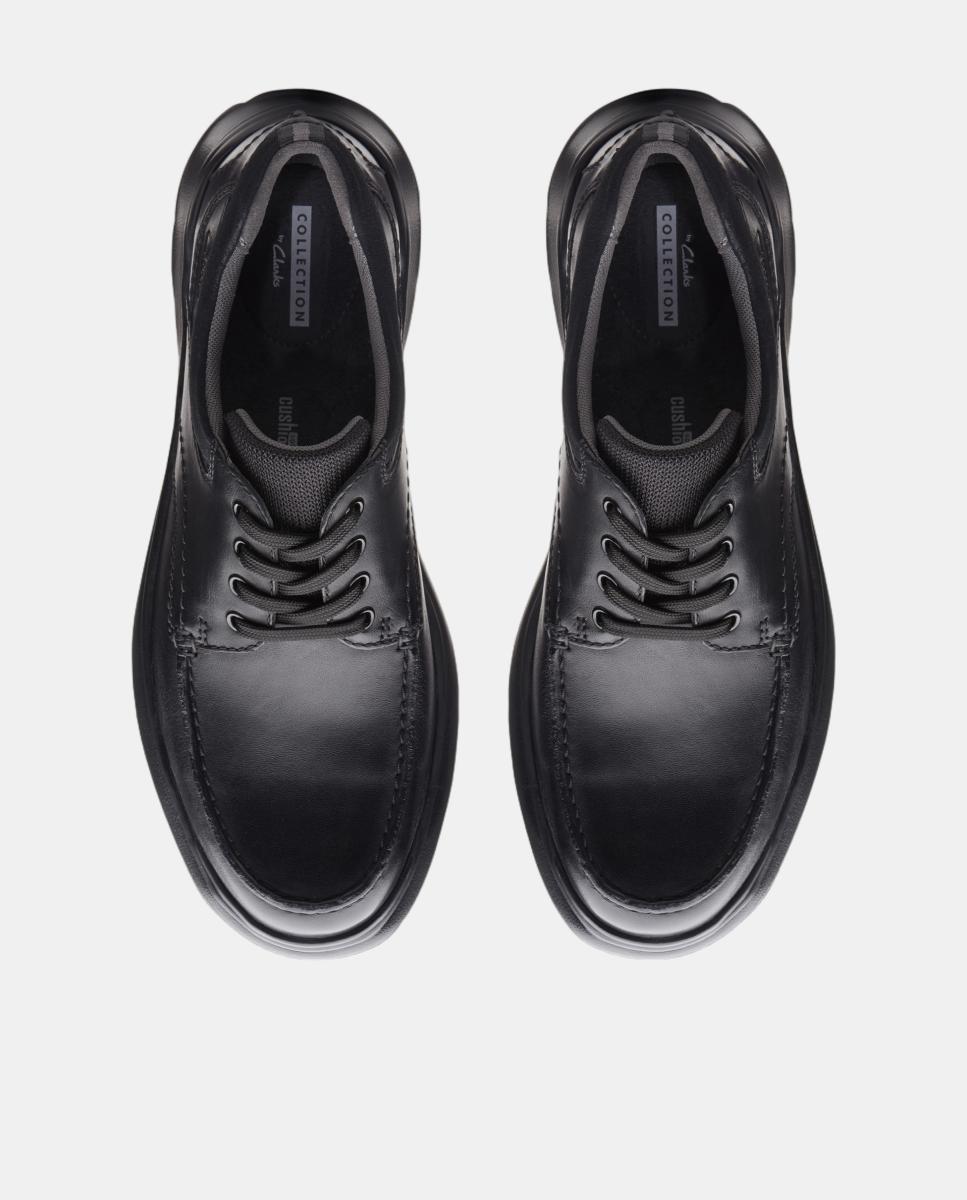 Sapatos de Atacadores em Pele com Sola EVA Preto-6