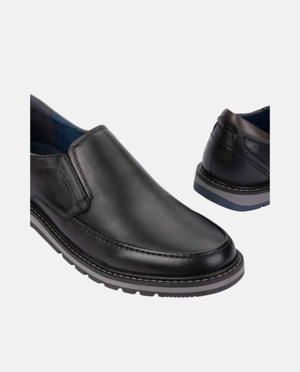 Mocassins em Pele com Palmilha Amovível Preto-4