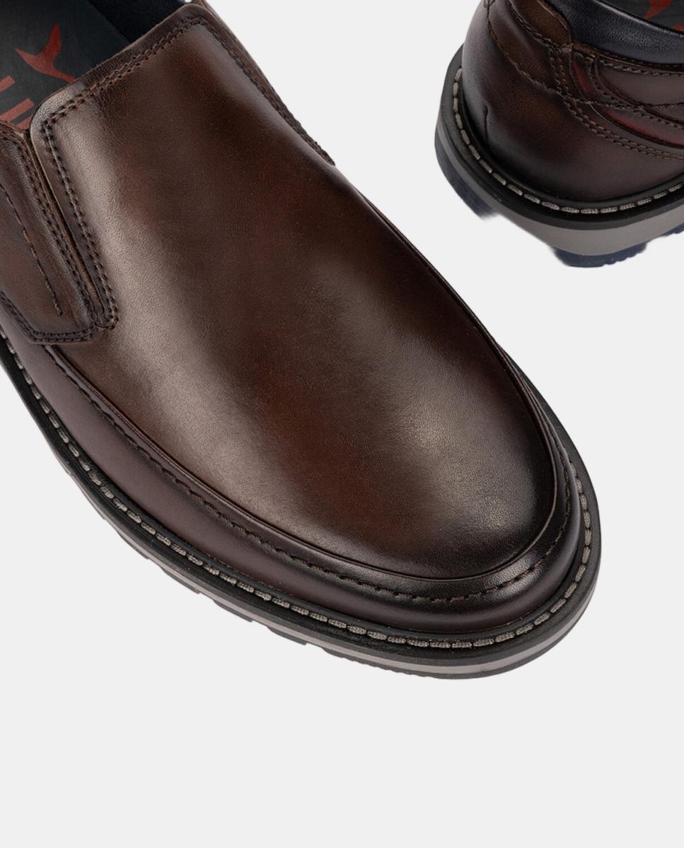 Mocassins em Pele com Palmilha Amovível Castanho-escuro-4