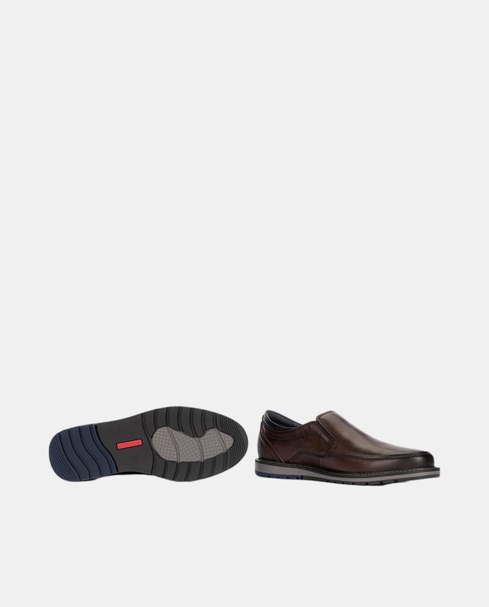 Mocassins em Pele com Palmilha Amovível Castanho-escuro-5