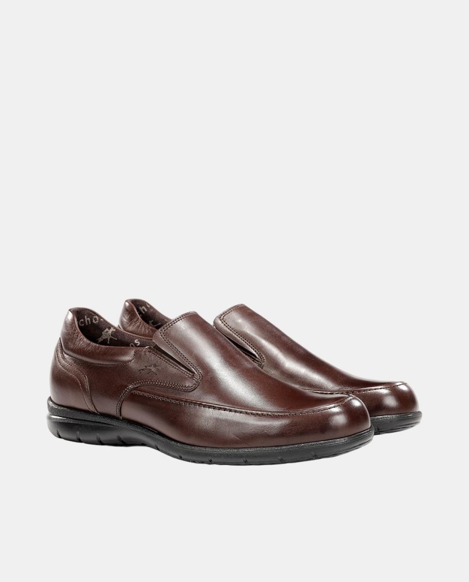 Mocassins em Pele com Elásticos Castanho-escuro-2