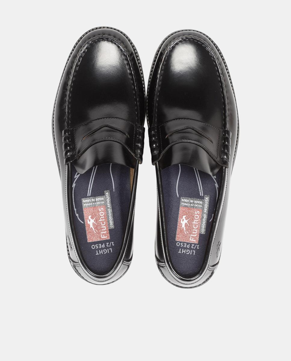 Mocassins em Pele com Sola Extra Light Preto-3