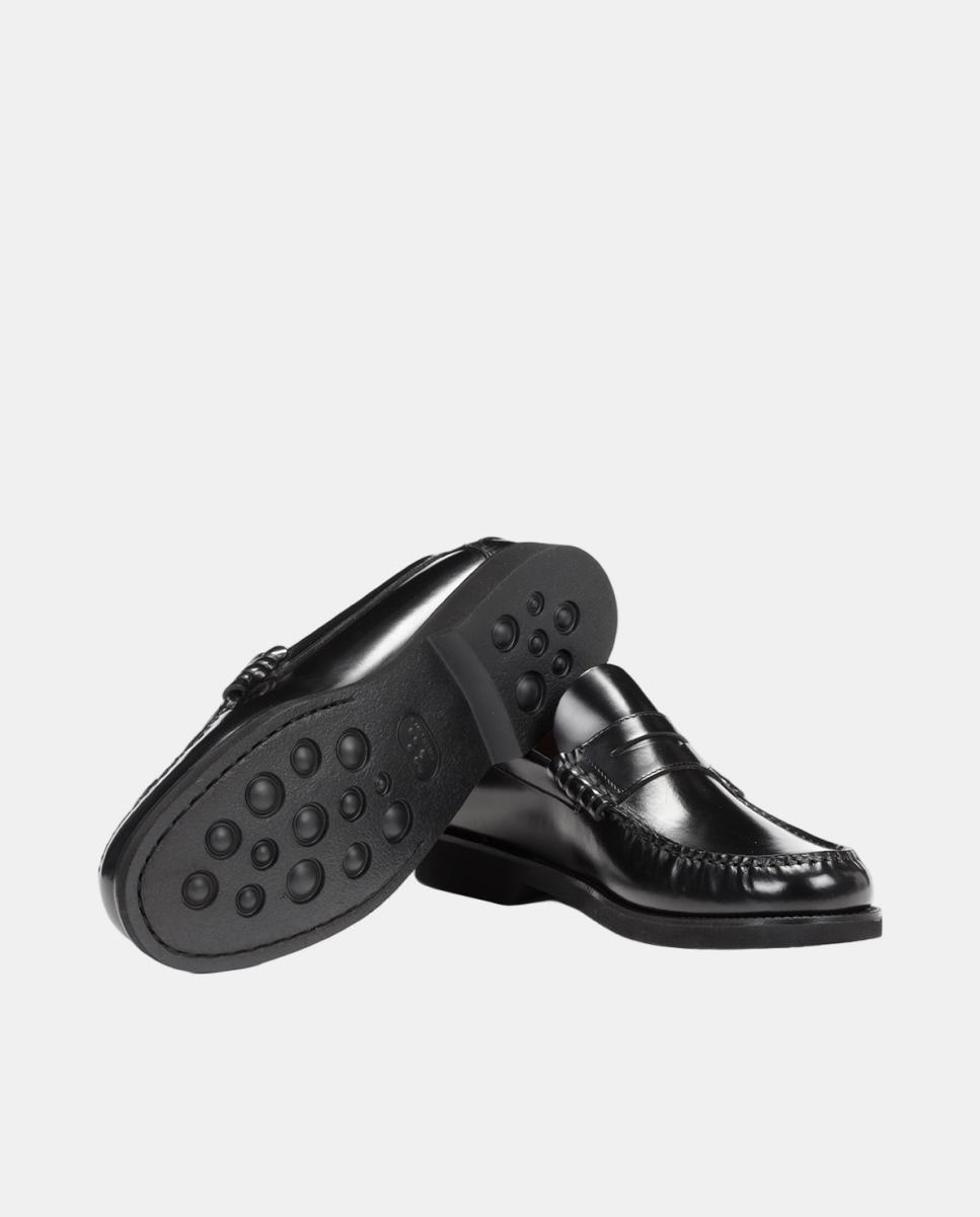 Mocassins em Pele com Sola Extra Light Preto-4