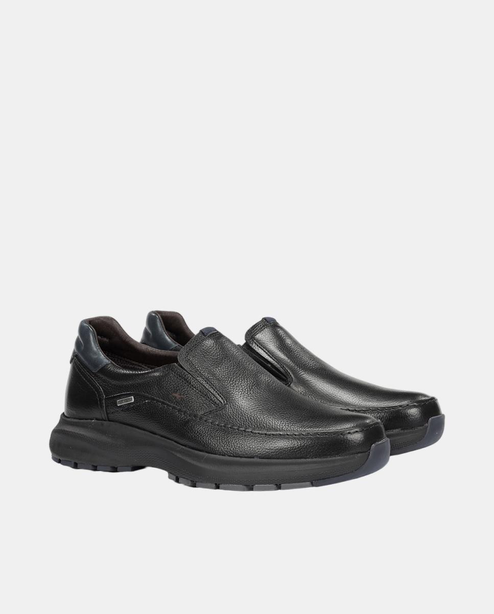 Mocassins em Pele com Membrana Impermeável Preto-2