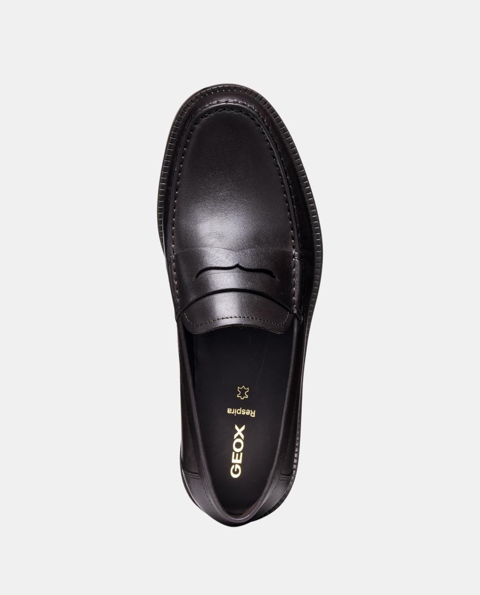 Mocasin de caballero en piel de estilo clásico - Geox - Marrón Marrón-2