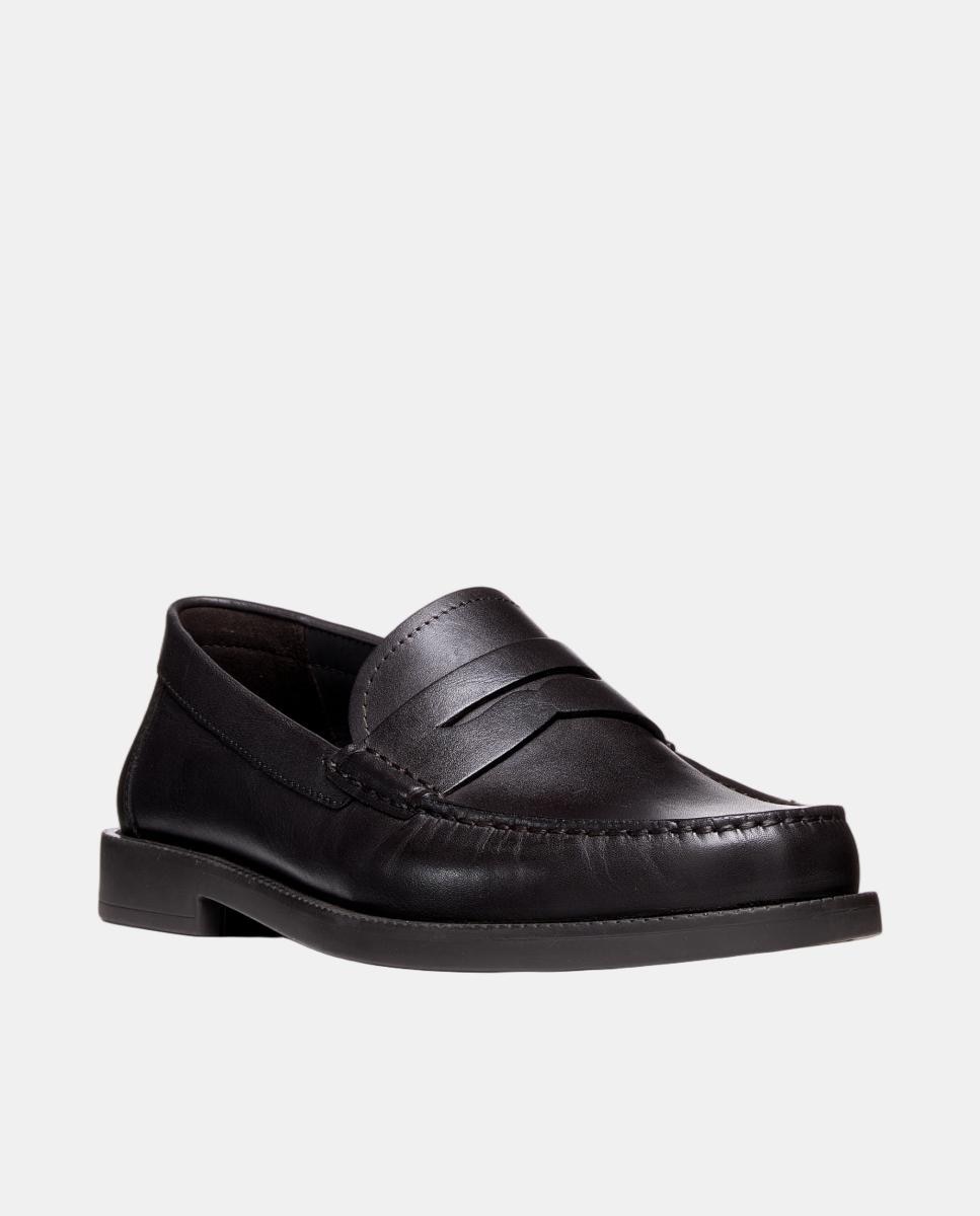 Mocasin de caballero en piel de estilo clásico - Geox - Marrón Marrón-6