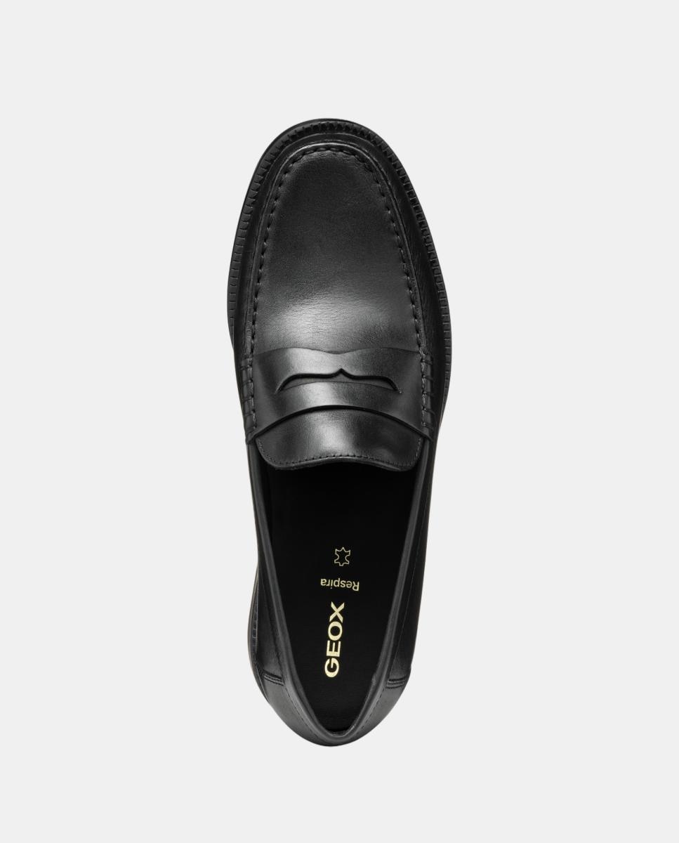 Mocasin de caballero en piel de estilo clásico - Geox - Negro Negro-2