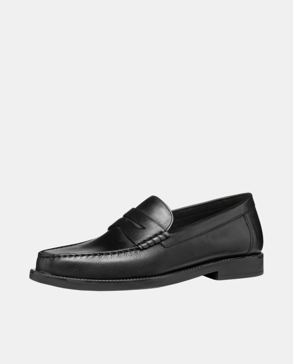Mocasin de caballero en piel de estilo clásico - Geox - Negro Negro-3