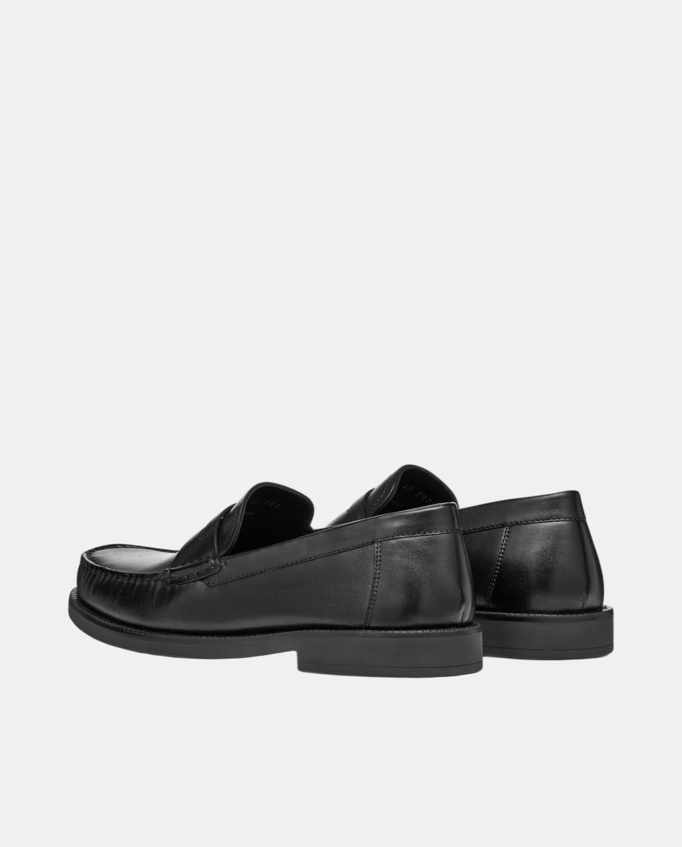 Mocasin de caballero en piel de estilo clásico - Geox - Negro Negro-5
