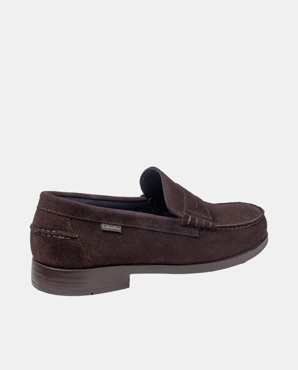 Mocassins de Camurça com Travessão Castanho-escuro-3
