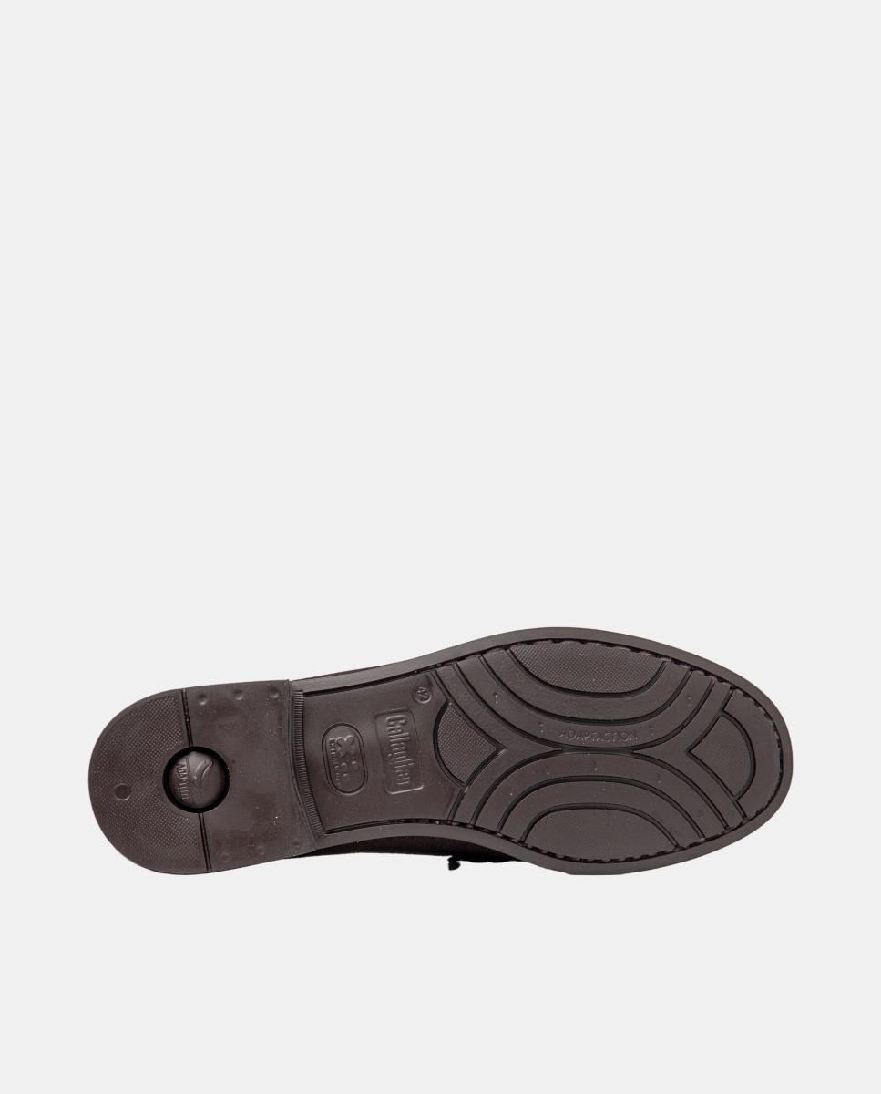 Mocassins de Camurça com Travessão Castanho-escuro-4