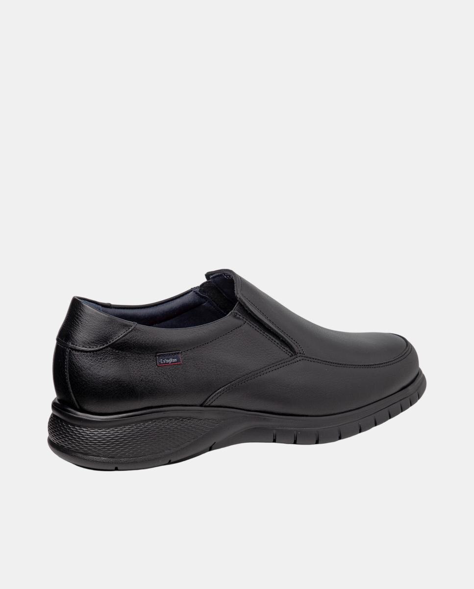 Sapatos Tipo Mocassins em Pele Preto-3