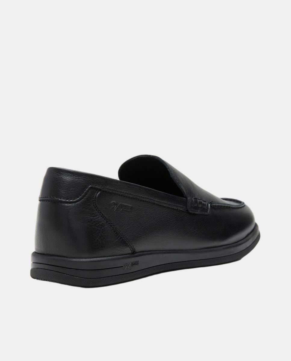 Mocassins Slip On em Napa Preto-3