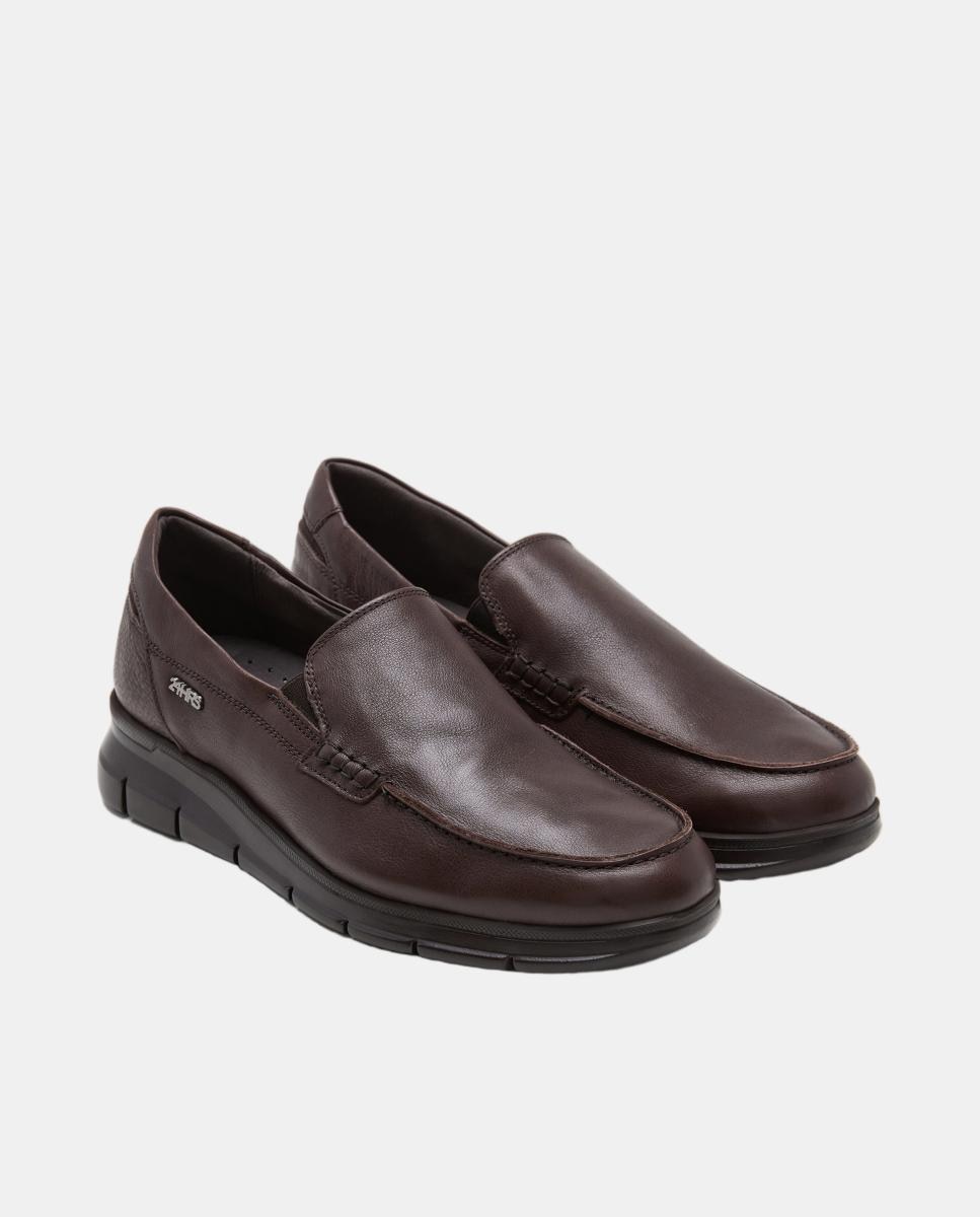 Mocassins Slip On em Napa Castanho-escuro-2