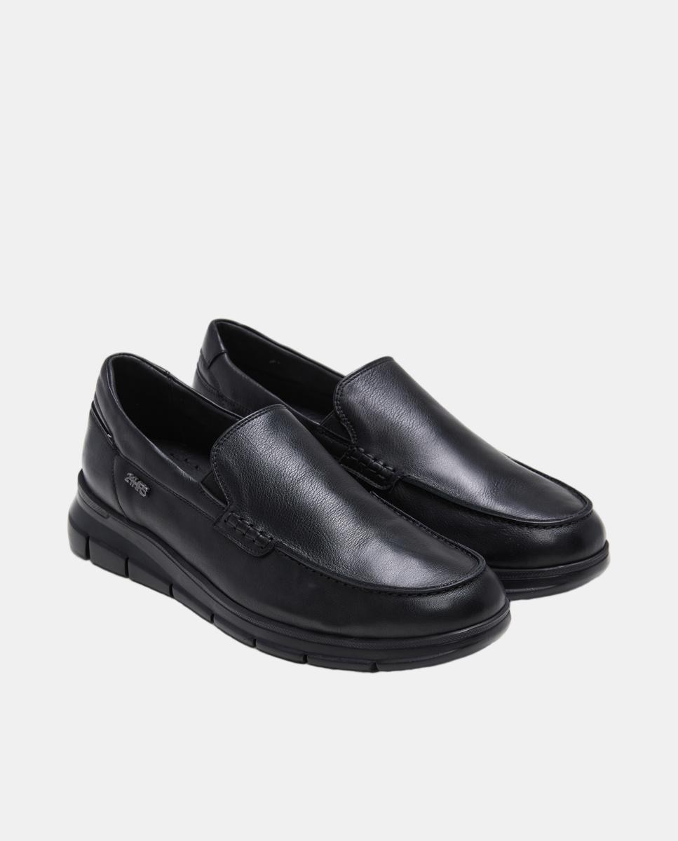 Mocassins Slip On em Napa Preto-2