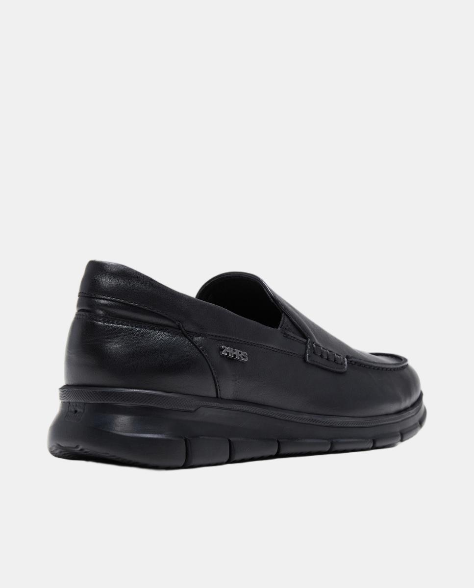 Mocassins Slip On em Napa Preto-3