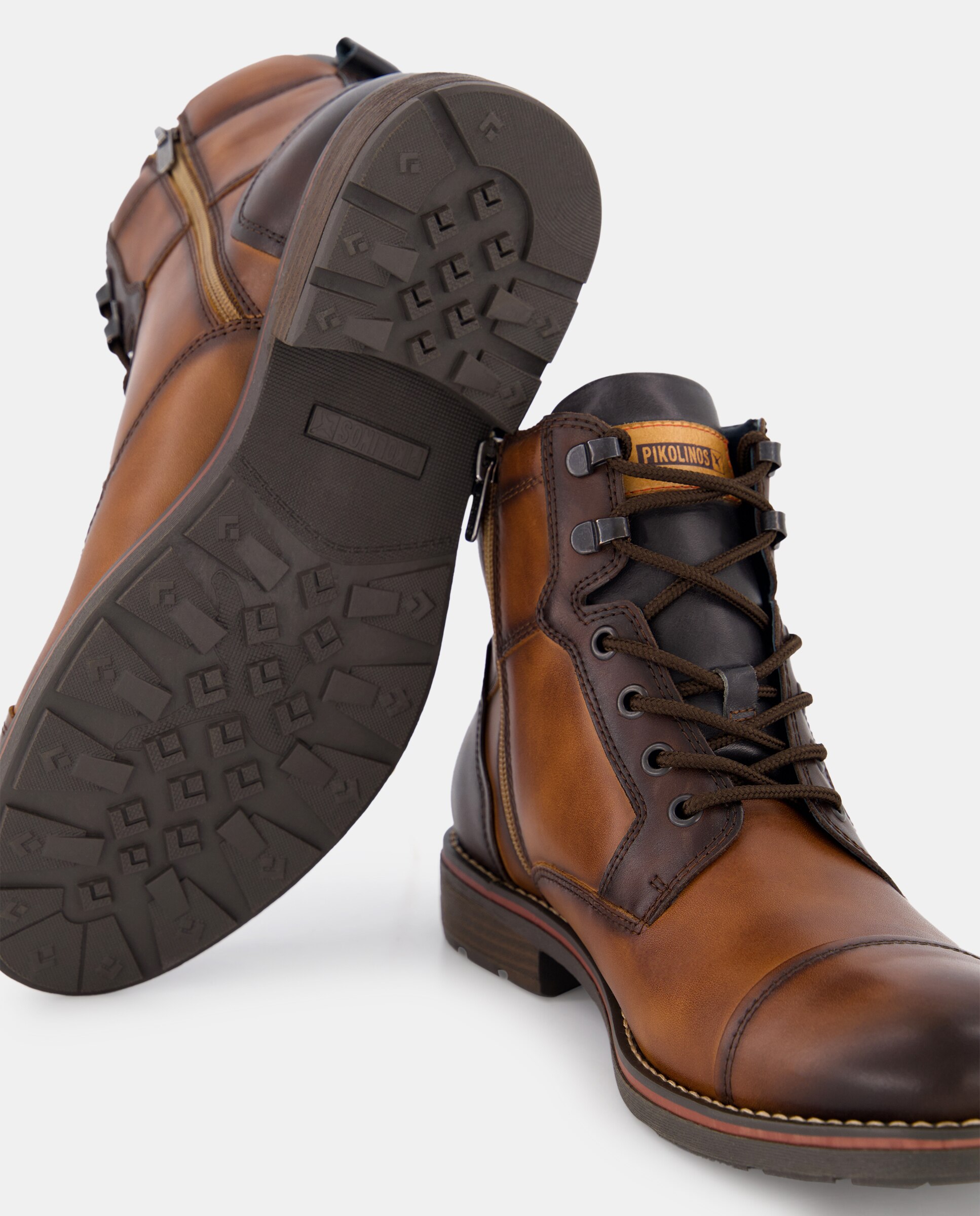 Imagen 7 de Botas de hombre de piel con plantilla extraíble - Marrón Marrón