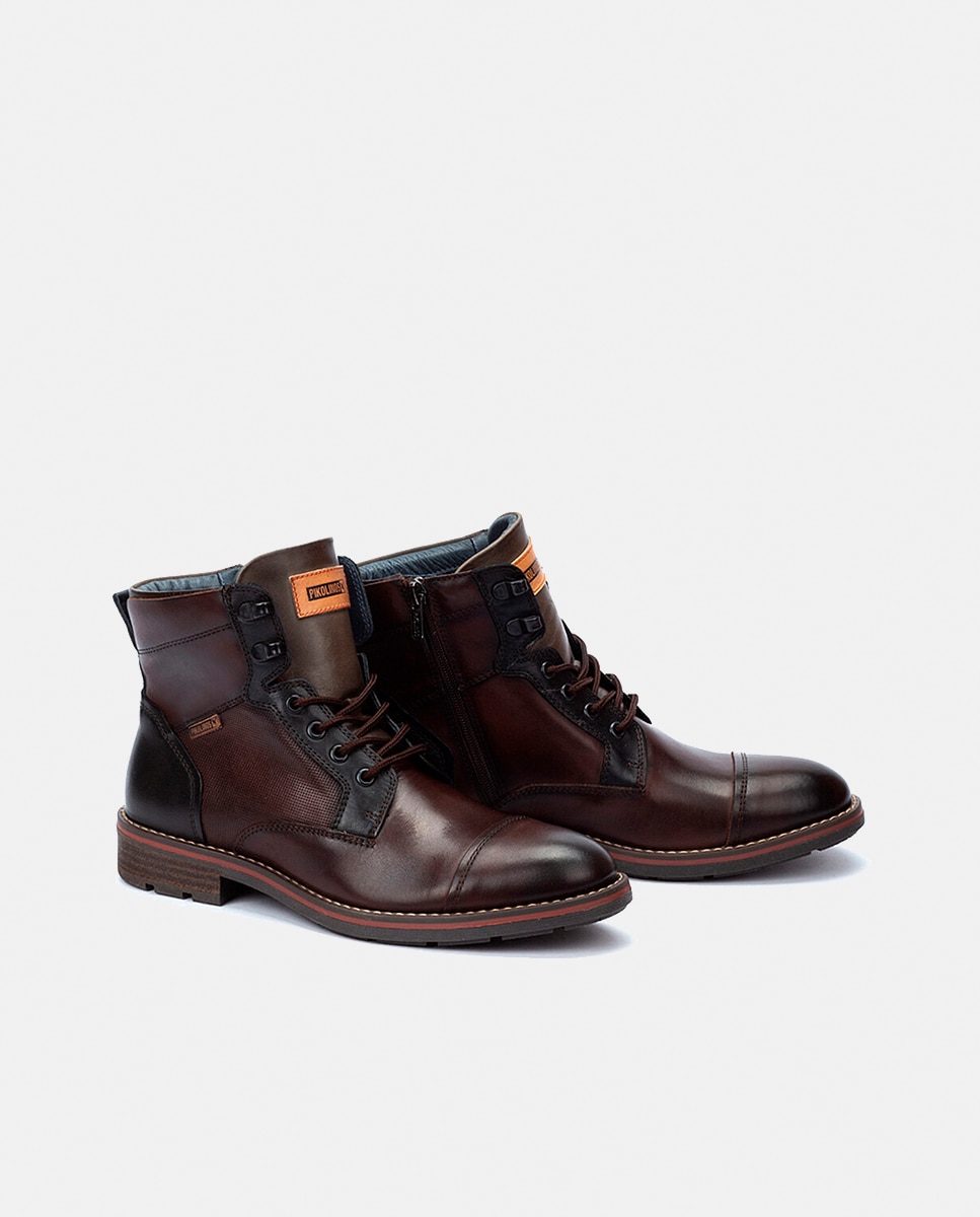 Botas York com Biqueira Direita e em Pele Castanho-escuro-2