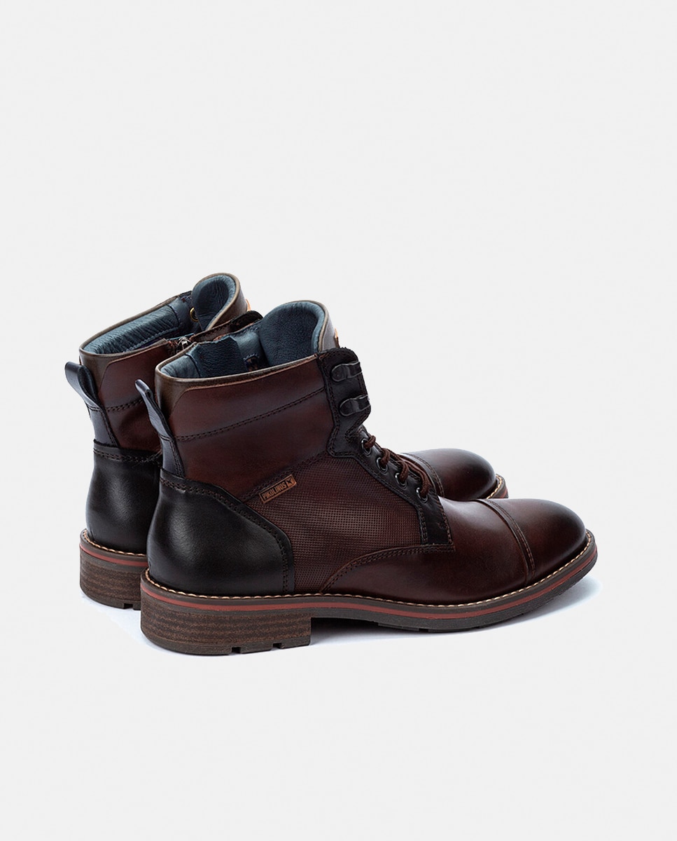 Botas York com Biqueira Direita e em Pele Castanho-escuro-5