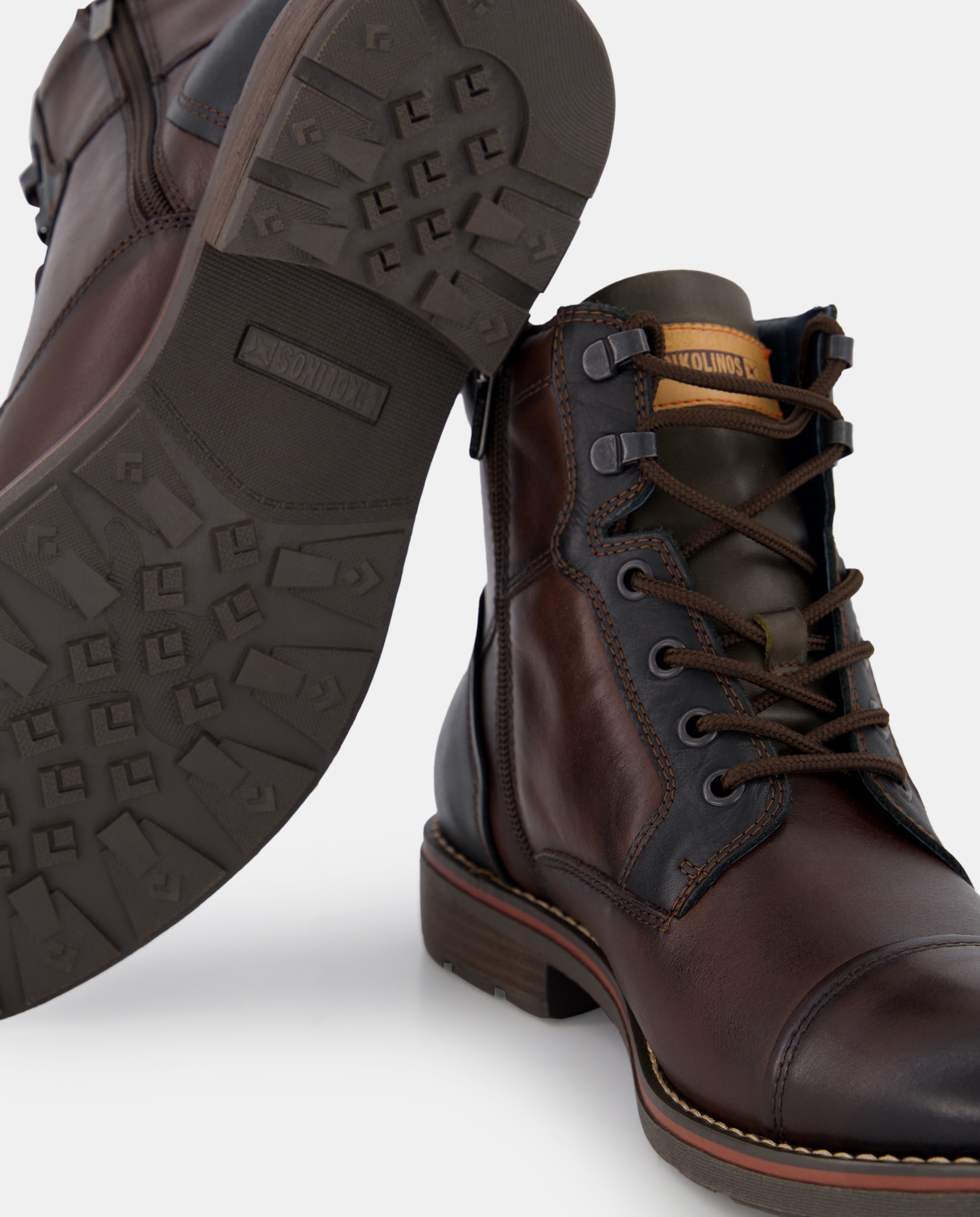 Botas York com Biqueira Direita e em Pele Castanho-escuro-7