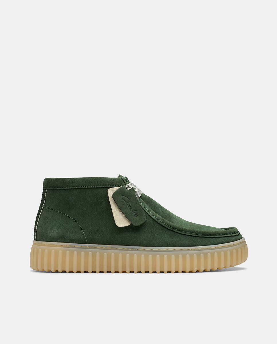 Botas de Camurça com Sola de TR Verde-escuro-1