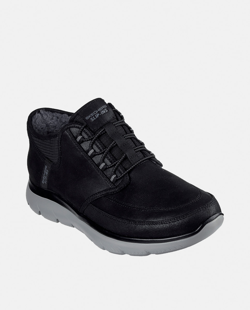 Botin sport con slip ins - Skechers - Negro mate Negro mate-2