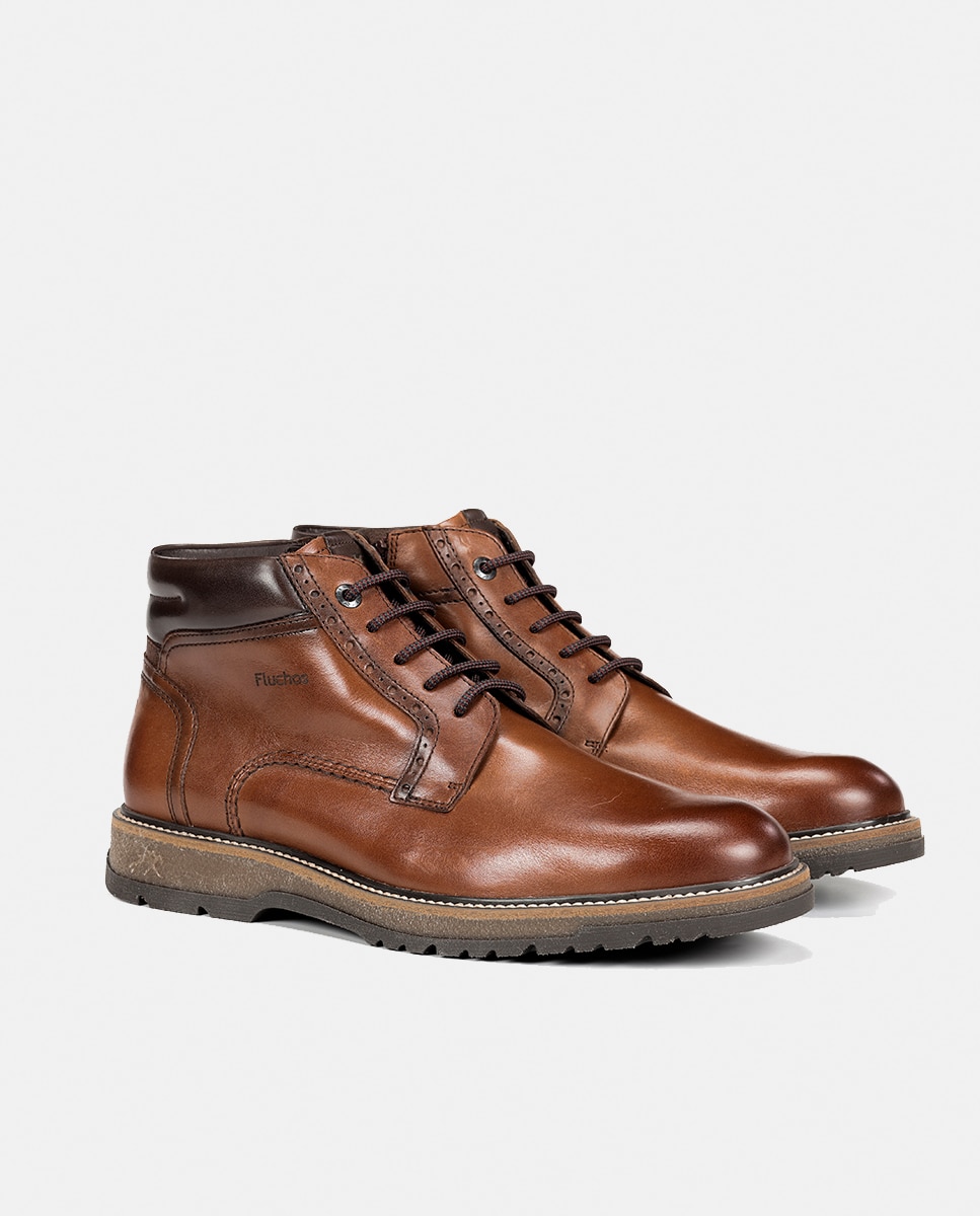 Botins em Pele Tipo Chelsea com Pala Lisa Couro-2