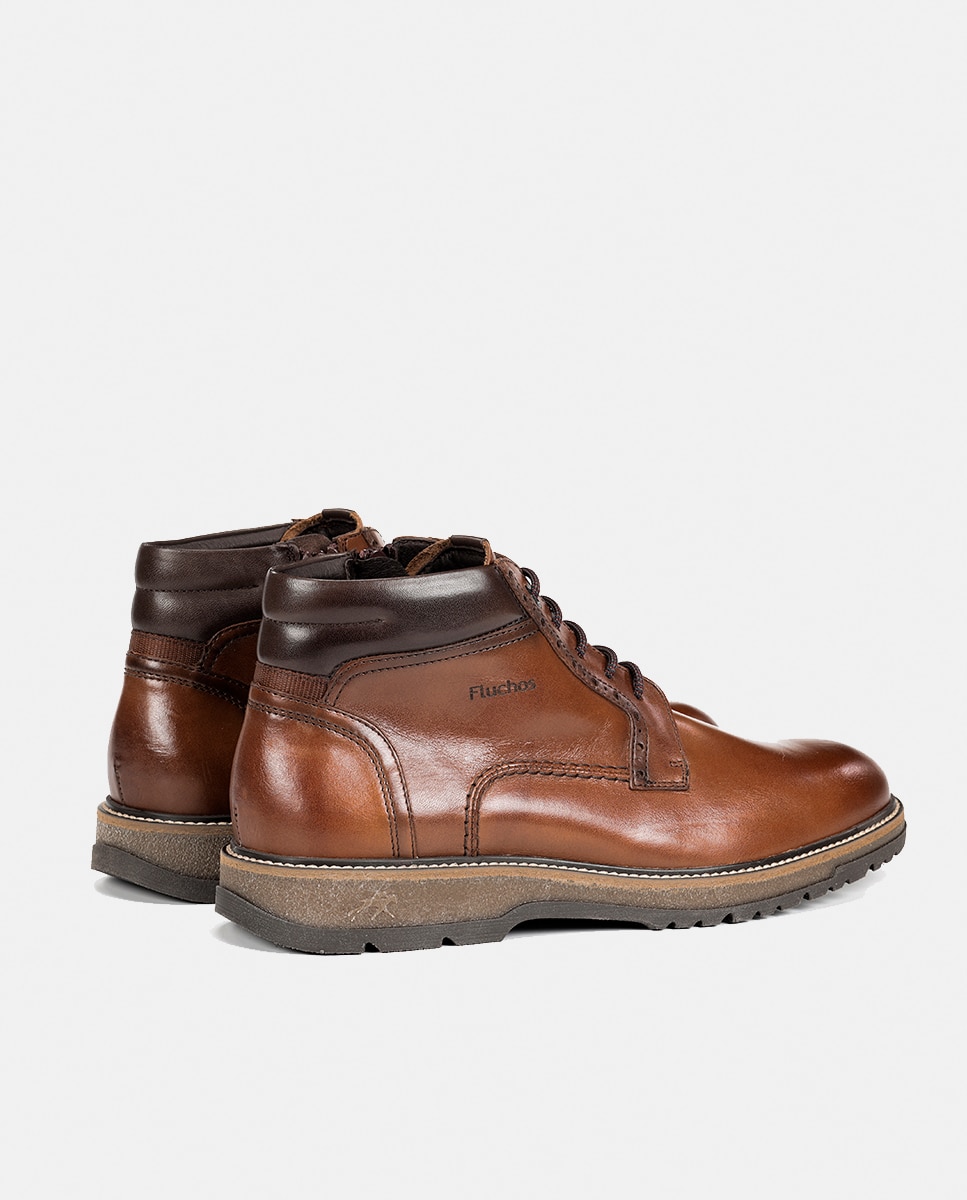 Botins em Pele Tipo Chelsea com Pala Lisa Couro-3